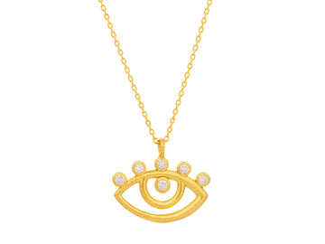 GURHAN, GURHAN Spell Gold Diamond Pendant Necklace, Evil Eye