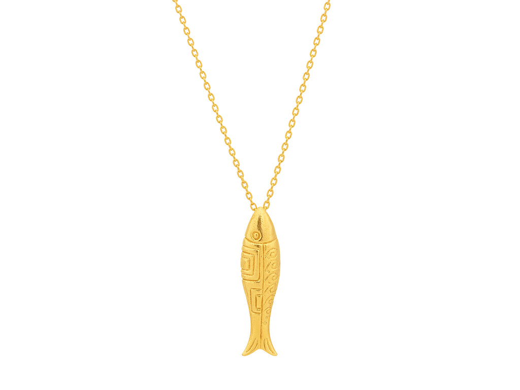 GURHAN, GURHAN Spell Gold Pendant Necklace, Fish