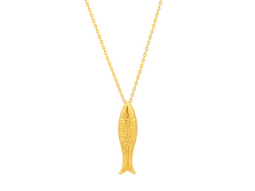 GURHAN, GURHAN Spell Gold Pendant Necklace, Fish