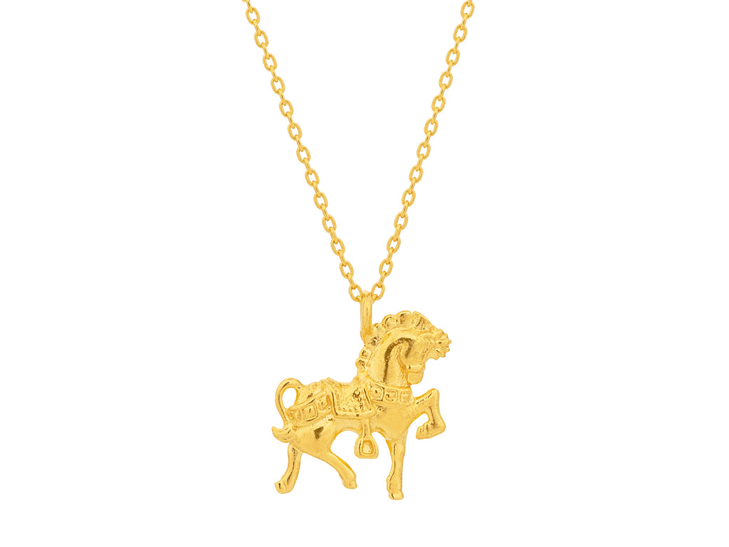 GURHAN, GURHAN Spell Gold Pendant Necklace, Small Horse