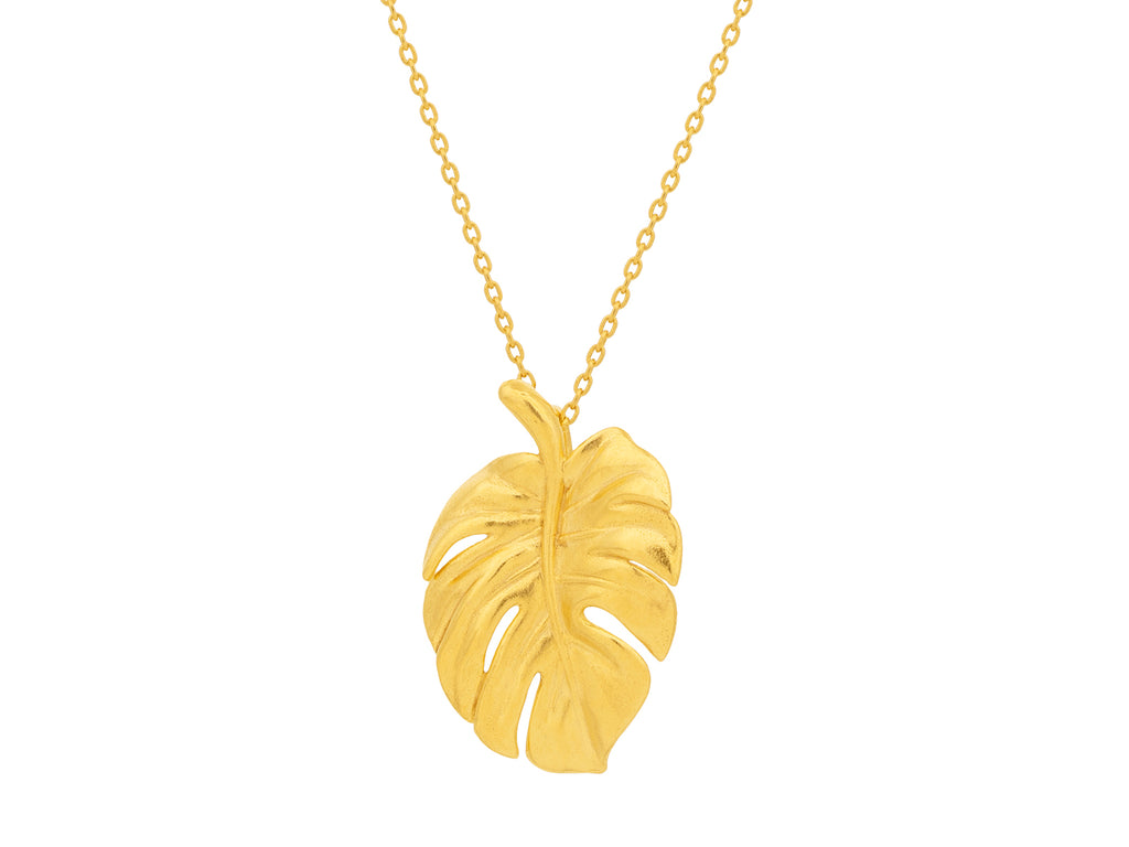 GURHAN, GURHAN Spell Gold Pendant Necklace, Palm Leaf