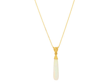 GURHAN, GURHAN Spell Gold Opal Pendant Necklace, 25x6mm Teardrop