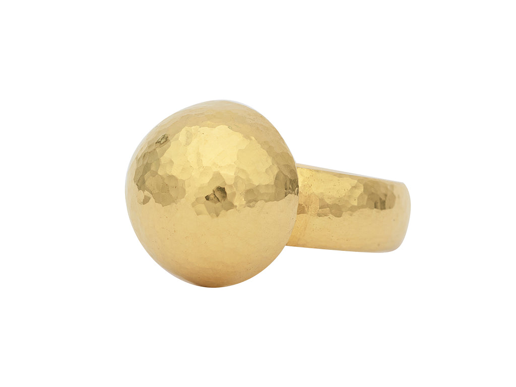 GURHAN, GURHAN Spell Gold Cocktail Ring, 14mm Half Ball, No Stone