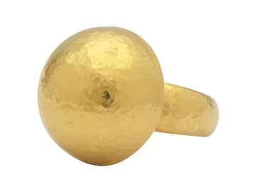 GURHAN, GURHAN Spell Gold Cocktail Ring, 20mm Half Ball, No Stone