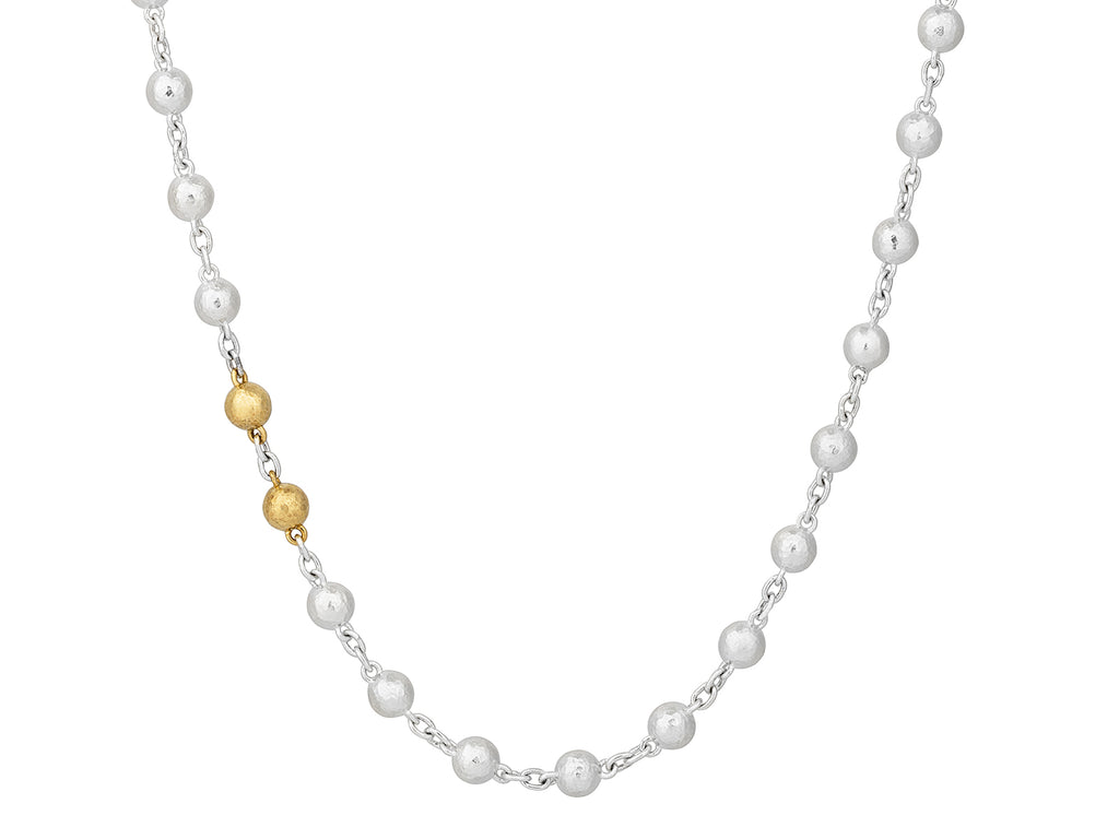 GURHAN, GURHAN Spell Sterling Silver Link Short Necklace, 6mm Balls