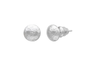 GURHAN, GURHAN Spell Sterling Silver Stud Earrings, 8mm Round Lentil Shape