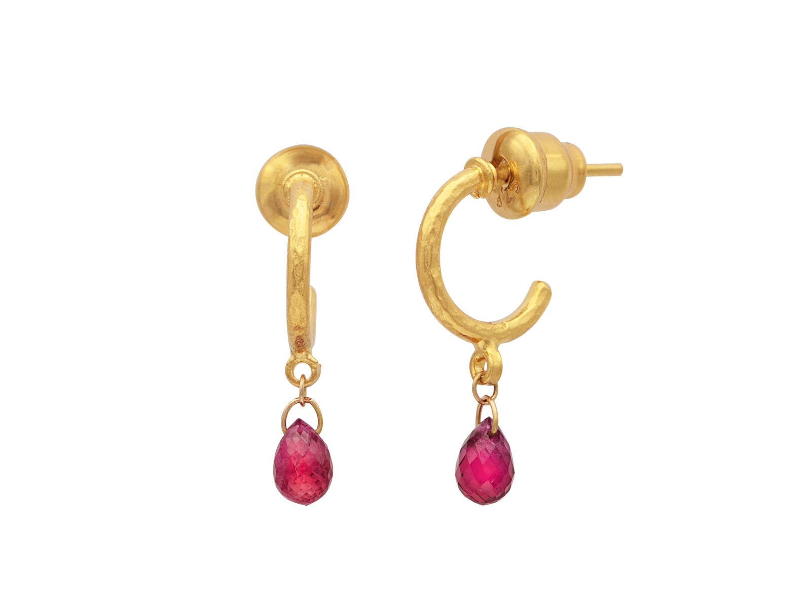 24K Gold Hoop Earrings