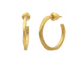 GURHAN, GURHAN Thor Gold Post Hoop Earrings, 25mm Round, No Stone