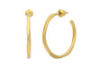 GURHAN, GURHAN Thor Gold Post Hoop Earrings, 35mm Round, No Stone