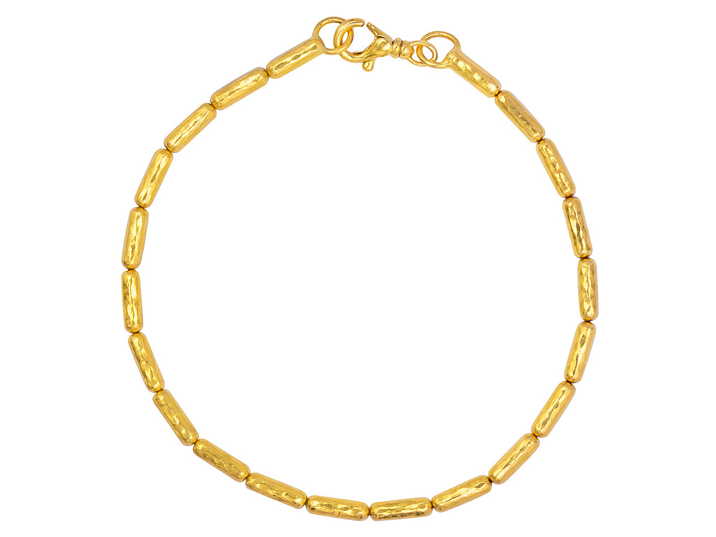 GURHAN, GURHAN Vertigo Gold Beaded Single-Strand Bracelet, 2.5mm Hammered Beads