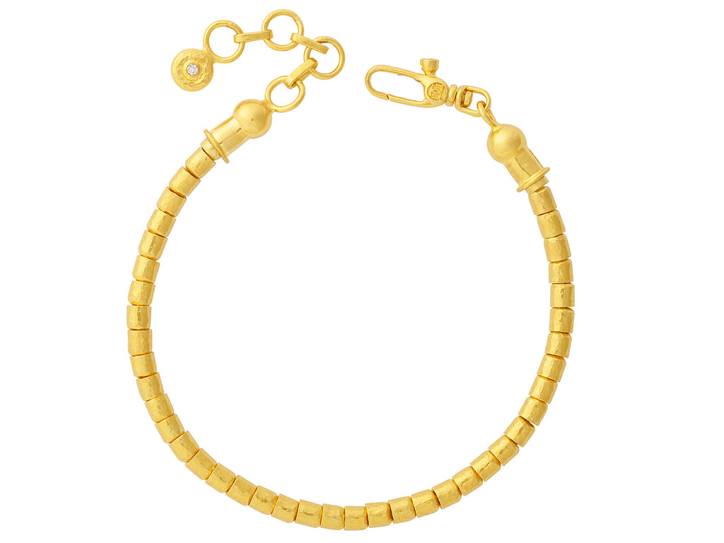 GURHAN, GURHAN Vertigo Gold Beaded Single-Strand Bracelet, 4mm Hammered Beads