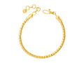 GURHAN, GURHAN Vertigo Gold Beaded Single-Strand Bracelet, 4mm Hammered Beads, Diamond Accents