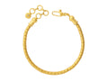 GURHAN, GURHAN Vertigo Gold Beaded Single-Strand Bracelet, 3.5mm Hammered Beads, Diamond Accents