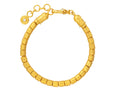 GURHAN, GURHAN Vertigo Gold Beaded Single-Strand Bracelet, 5.4mm Hammered Beads, Diamond Accents