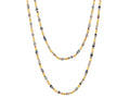 GURHAN, GURHAN Vertigo Gold Beaded Long Necklace, Hammered Gold Tubes, Opal