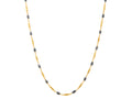 GURHAN, GURHAN Vertigo Gold Link Short Necklace, Hammered Gold Tubes, Black Diamond
