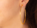 GURHAN, GURHAN Vertigo Gold Post Hoop Earrings, 65mm Round, No Stone