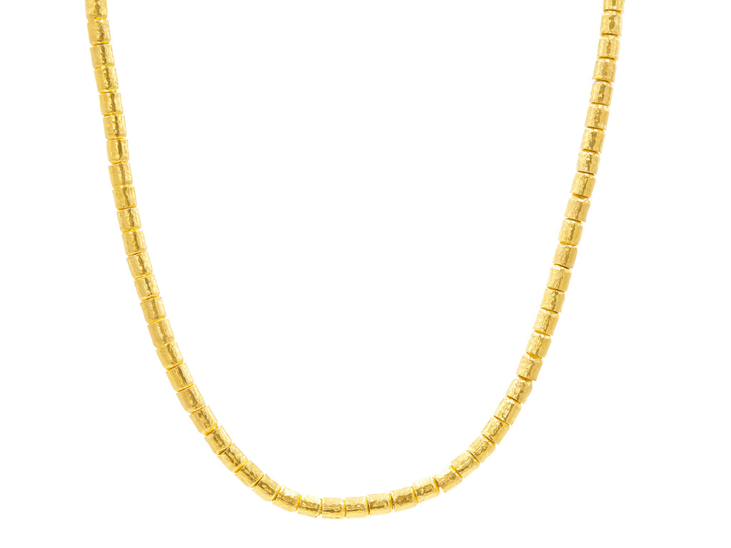 GURHAN, GURHAN Vertigo Gold Single-Strand Beaded Short Necklace, 5.5mm Hammered Beads