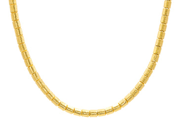 GURHAN, GURHAN Vertigo Gold Single-Strand Beaded Short Necklace, 6.5mm Hammered Beads