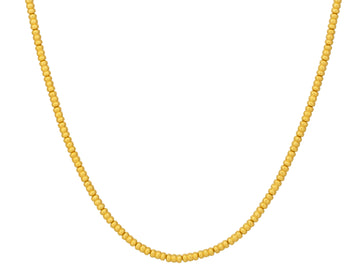 GURHAN, GURHAN Vertigo Gold Single-Strand Beaded Short Necklace, Ridged Tube Beads