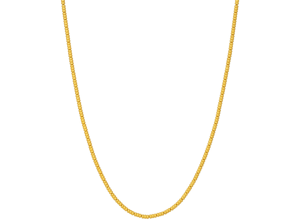 GURHAN, GURHAN Vertigo Gold Single-Strand Beaded Short Necklace, Ridged Tube Beads