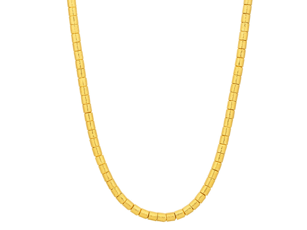 GURHAN, GURHAN Vertigo Gold Single-Strand Beaded Short Necklace, 6.5mm Hammered Beads