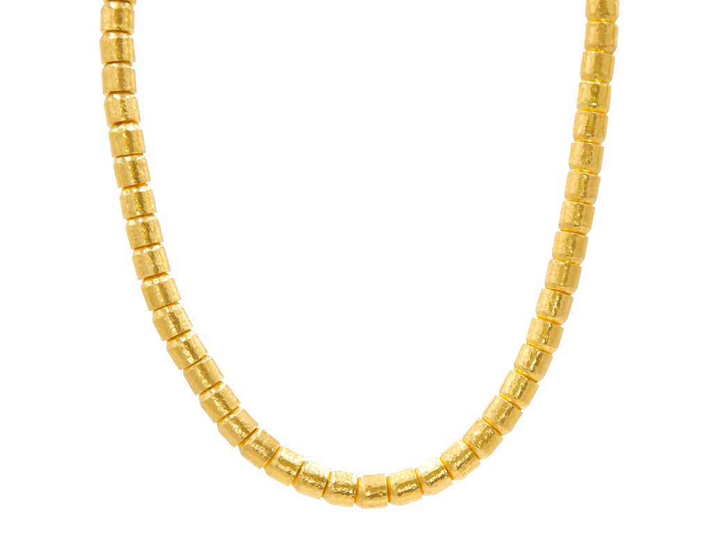 GURHAN, GURHAN Vertigo Gold Single-Strand Beaded Short Necklace, 9mm Hammered Beads