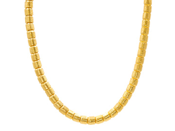 GURHAN, GURHAN Vertigo Gold Single-Strand Beaded Short Necklace, 9mm Hammered Beads