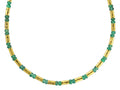 GURHAN, GURHAN Vertigo Gold Single Strand Short Necklace, Facetted Beads, Emerald