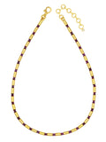 GURHAN, GURHAN Vertigo Gold Single Strand Short Necklace, Gold Tube Beads, with Ruby