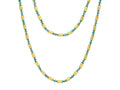 GURHAN, GURHAN Vertigo Gold Single Strand Long Necklace, Hammered Gold Tubes, with Emerald