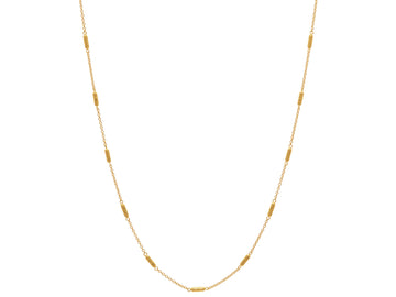 GURHAN, GURHAN Vertigo Gold Station Short Necklace, Small Beads on Thin Chain