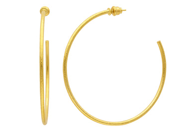 GURHAN, GURHAN Vertigo Gold Hoop Earrings, 65mm Round