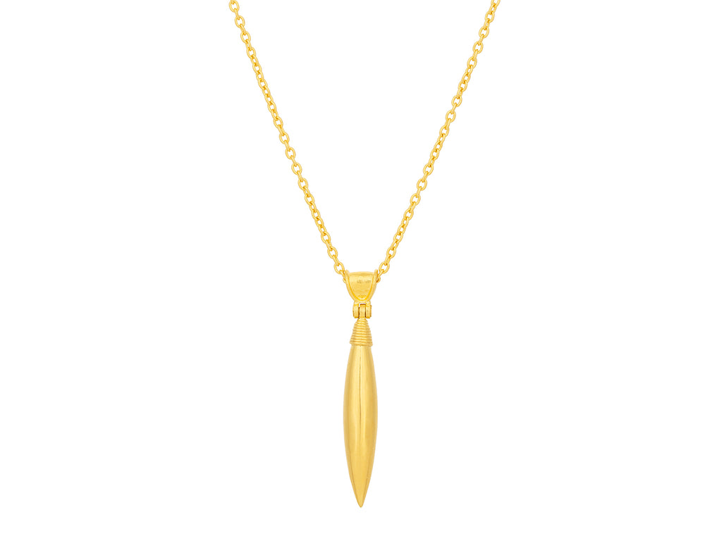 GURHAN, GURHAN Wheat Gold Pendant Necklace, 30mm Long Drop