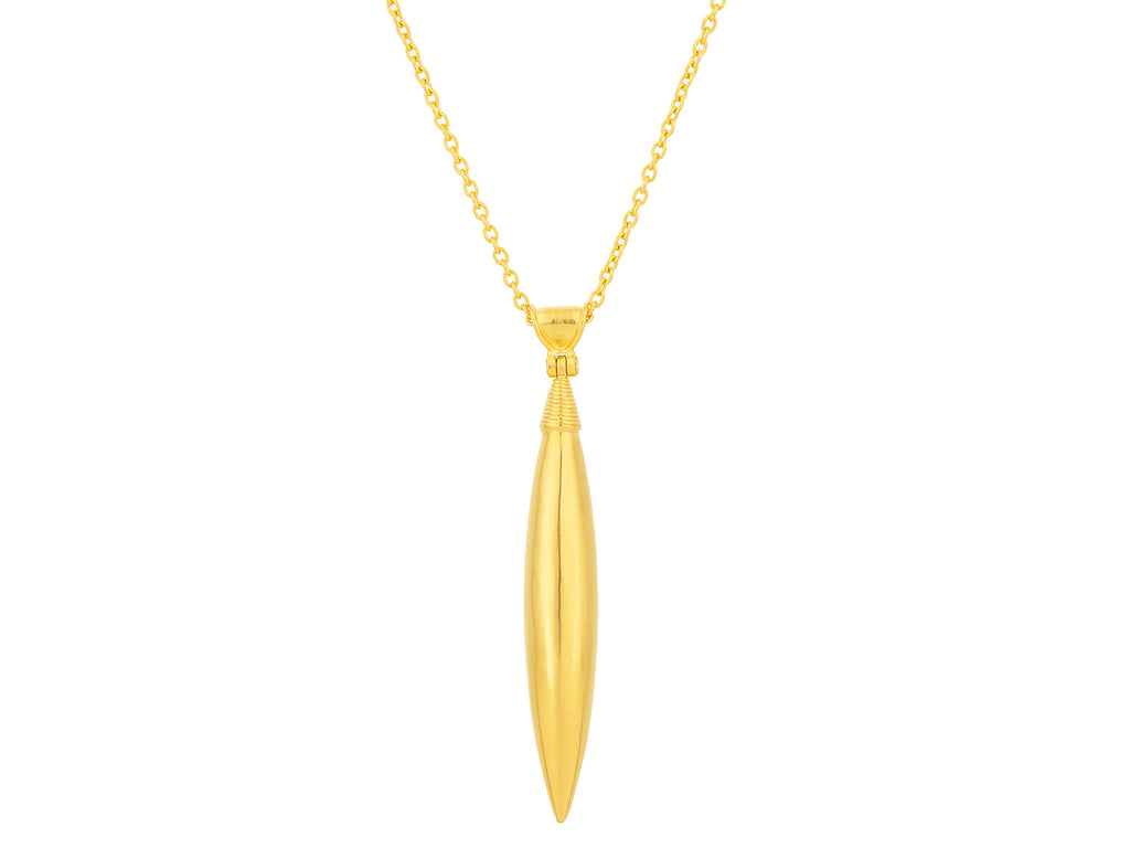 GURHAN, GURHAN Wheat Gold Pendant Necklace, 45mm Long Drop