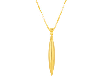 GURHAN, GURHAN Wheat Gold Pendant Necklace, 45mm Long Drop