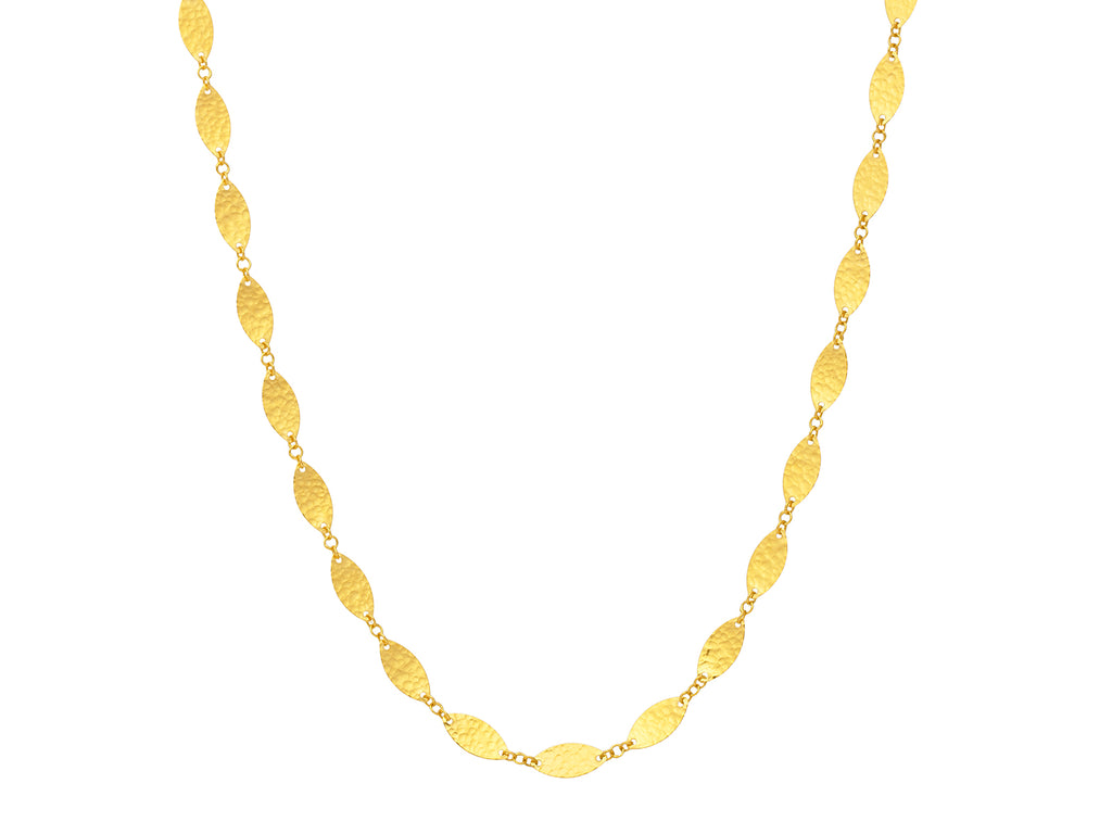 GURHAN, GURHAN Willow Gold Single Short Necklace, 10mm Leaf Flakes