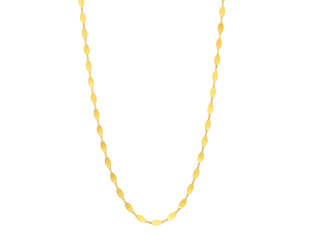 GURHAN, GURHAN Willow Gold Single Short Necklace, 10mm Leaf Flakes