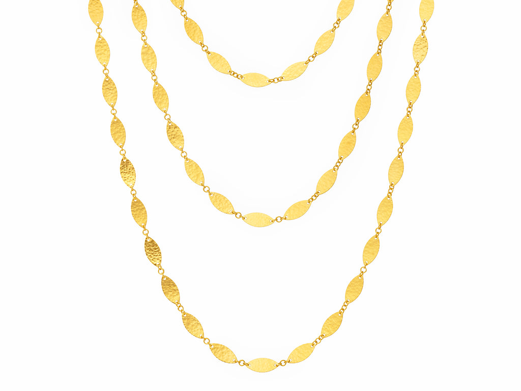 GURHAN, GURHAN Willow Gold Single Long Necklace, 10mm Leaf Flakes