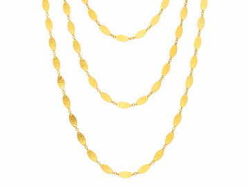 GURHAN, GURHAN Willow Gold Single Long Necklace, 10mm Leaf Flakes