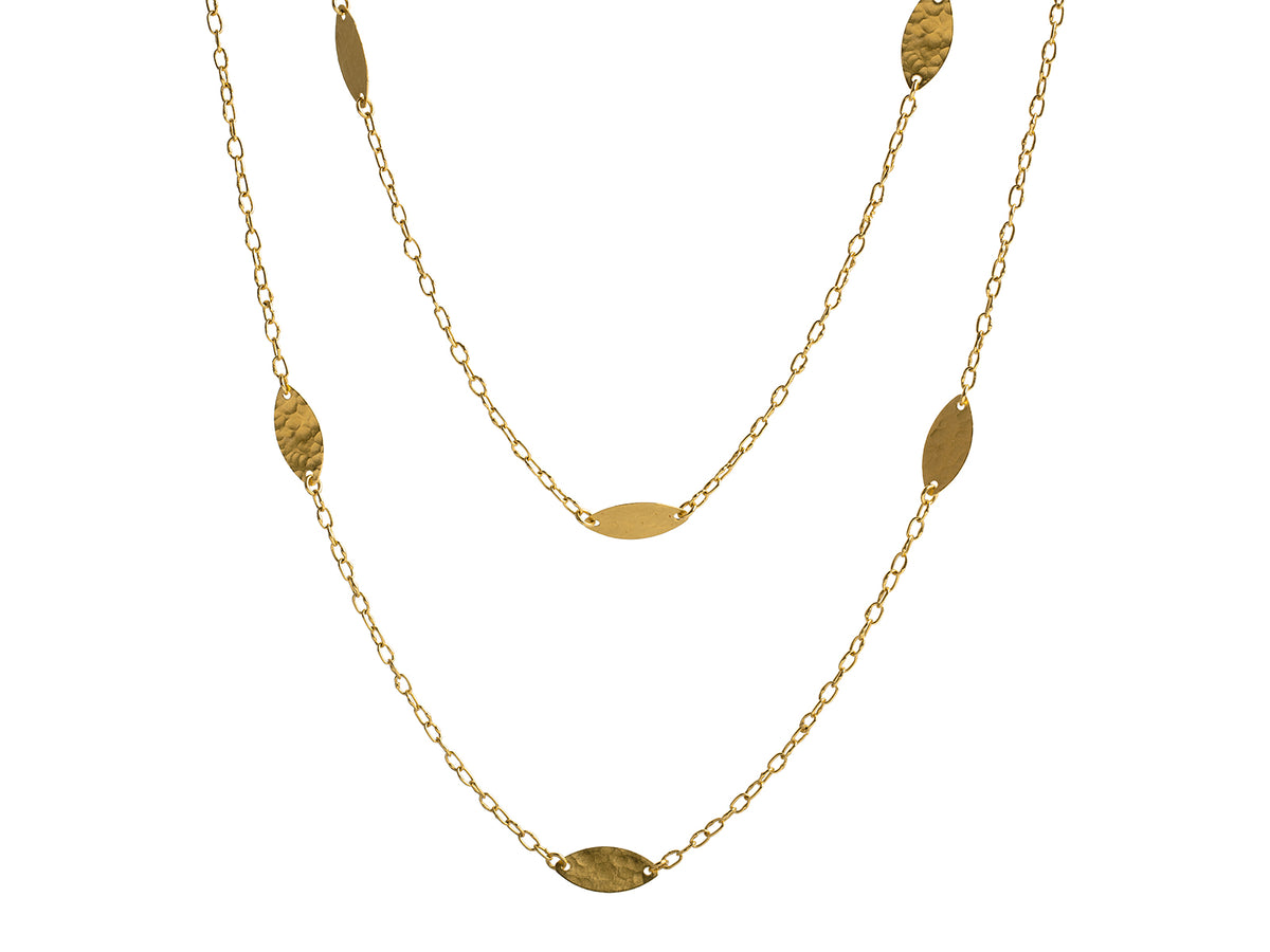 GURHAN, GURHAN Willow Gold Station Necklace, No Stone
