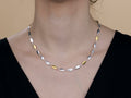 GURHAN, GURHAN Willow Sterling Silver All Around Short Necklace, 12mm Flakes, No Stone, Gold Accents