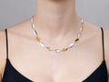 GURHAN, GURHAN Willow Sterling Silver All Around Short Necklace, 18mm Flakes, No Stone, Gold Accents