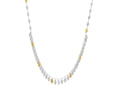 GURHAN, GURHAN Willow Sterling Silver Bib Short Necklace, Fringe Flakes, No Stone, Gold Accents