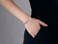 GURHAN, GURHAN Willow Sterling Silver Charm Single-Strand Bracelet, 12mm Dangling Flakes, No Stone, Gold Accents