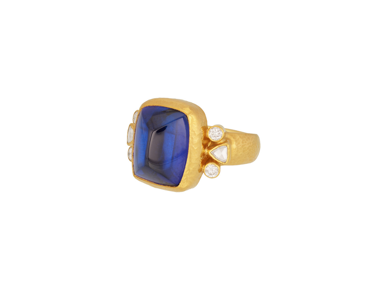 Rare Tanzanite Rings in Pure 24k Gold