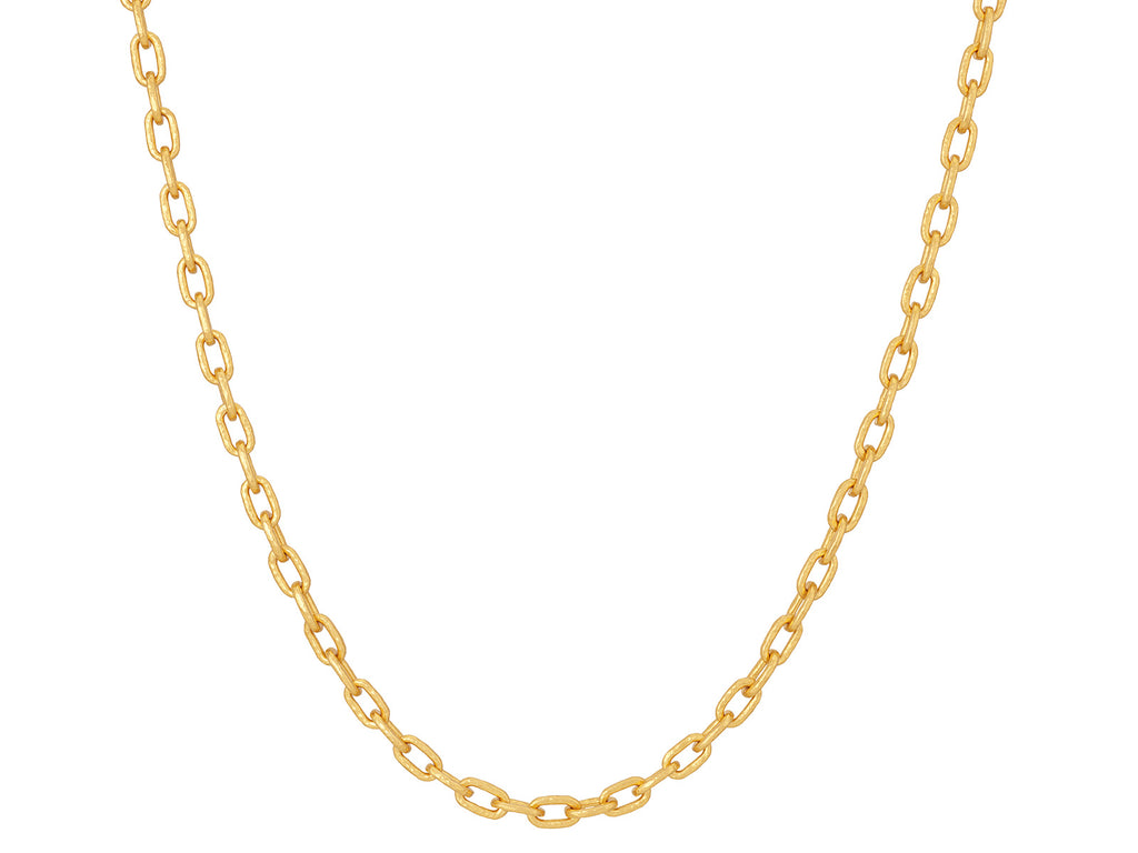 GURHAN Hoopla 24K Gold Collar Chain Necklace, 6.5mm Oval Links