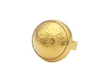 GURHAN, GURHAN Amulet Gold Cocktail Ring, 22mm Round Dome