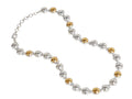 GURHAN, GURHAN Amulet Sterling Silver All Around Short Necklace, 10mm Round, with No Stone & Gold Accents