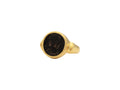 GURHAN, GURHAN Antiquities Gold Stone Cocktail Ring, 15mm Round, with Coin